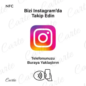 Instagram takip kartı, 'Bizi Instagram'da Takip Edin'